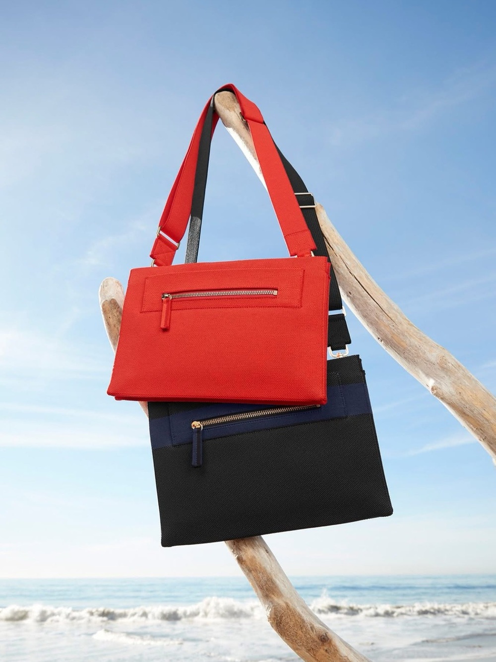 New Rothy's Red Structured Crossbody Bag